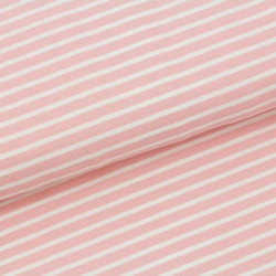 Biojersey Streifen - peach rose Ringel